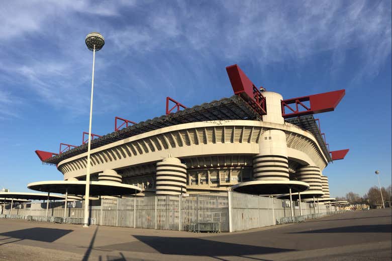 Outside the San Siro Stadium