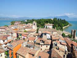 Lake Garda, view of Sirmione from the Castle